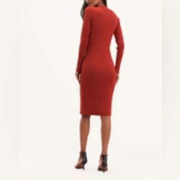 Magaschoni Long  Sleeve Button Front Midi Dress - Picture 3 of 4